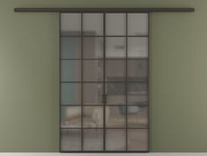 Перегородка Formato вдоль стены 2 створки