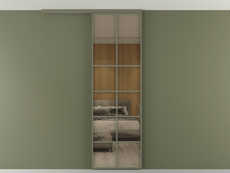 Перегородка Формато вдоль стены на потолок 1 створка