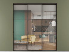 Перегородка Formato внутри проёма 3 створки