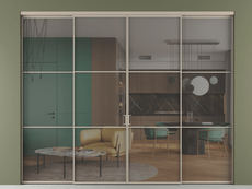 Перегородка Формато внутри проёма 4 створки