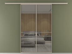 Перегородка Formato вдоль стены 2 створки