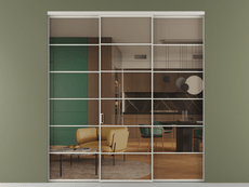 Перегородка Формато внутри проёма 3 створки