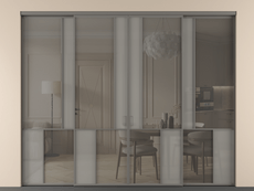 Перегородка Мозаик внутри проёма 4 створки