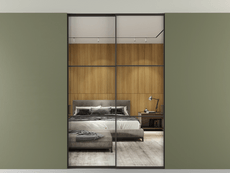 Перегородка Формато внутри проёма скрытое крепление в потолок 2 створки