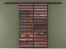 Перегородка Формато вдоль стены 2 створки