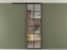 Перегородка Формато вдоль стены на потолок 1 створка