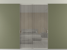 Перегородка Формато внутри проёма скрытое крепление в потолок 2 створки