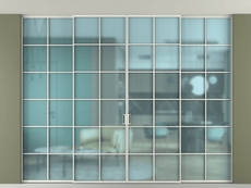 Перегородка Formato внутри проёма скрытое крепление в потолок 4 створки