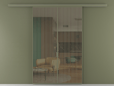 Перегородка Formato вдоль стены 2 створки