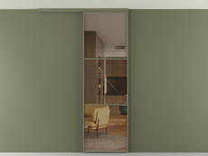 Перегородка Формато вдоль стены на потолок 1 створка