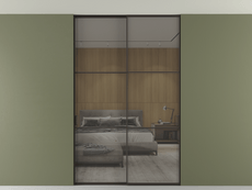 Перегородка Формато внутри проёма скрытое крепление в потолок 2 створки