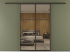 Перегородка Формато вдоль стены 2 створки