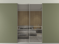 Перегородка Формато внутри проёма скрытое крепление в потолок 2 створки