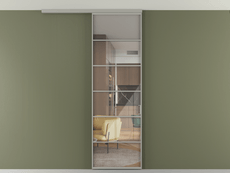 Перегородка Формато вдоль стены на потолок 1 створка