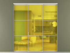 Перегородка Формато внутри проёма 3 створки