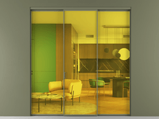 Перегородка Формато внутри проёма 3 створки