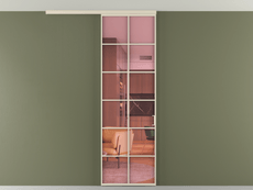 Перегородка Formato вдоль стены на потолок 1 створка