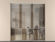 Перегородка Mosaic внутри проёма телескопик синхро 2