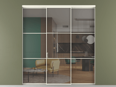 Перегородка Формато внутри проёма 3 створки