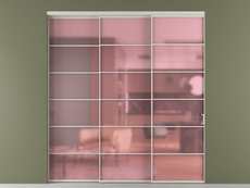 Перегородка Формато внутри проёма 3 створки с синхронным механизмом