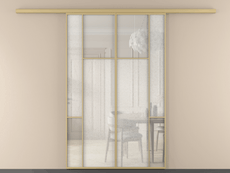 Перегородка Мозаик вдоль стены 2 створки