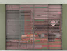 Перегородка Формато внутри проёма скрытое крепление в потолок 4 створки