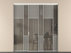 Перегородка Мозаик внутри проёма 3 створки