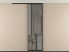 Перегородка Mosaic вдоль стены на потолок одностворчатая