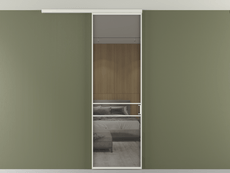 Перегородка Формато вдоль стены на потолок 1 створка