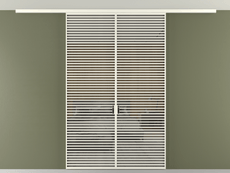 Перегородка Формато вдоль стены на потолок 2 створки