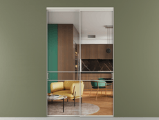 Перегородка Formato внутри проёма 2 створки