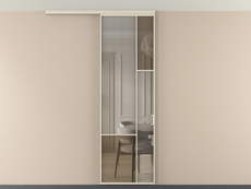 Перегородка Mosaic вдоль стены на потолок 1 створка