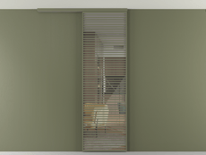 Перегородка Formato вдоль стены на потолок 1 створка