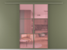 Перегородка Formato вдоль стены 2 створки