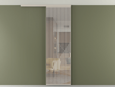 Перегородка Формато вдоль стены на потолок 1 створка