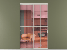 Перегородка Формато внутри проёма 2 створки