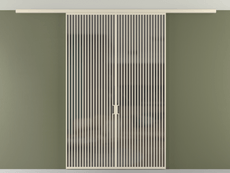 Перегородка Формато вдоль стены на потолок 2 створки