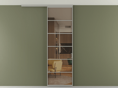 Перегородка Формато вдоль стены на потолок 1 створка