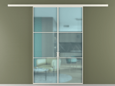 Перегородка Формато вдоль стены 2 створки