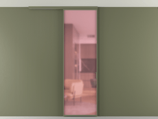 Перегородка Formato вдоль стены на потолок 1 створка