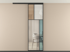 Перегородка Мозаик вдоль стены на потолок 1 створка