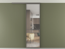 Перегородка Формато вдоль стены на потолок 1 створка