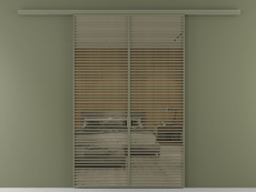 Перегородка Formato вдоль стены 2 створки