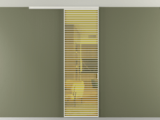 Перегородка Formato вдоль стены на потолок 1 створка