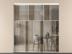 Перегородка Mosaic внутри проёма телескопик синхро 2