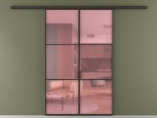 Перегородка Formato вдоль стены 2 створки