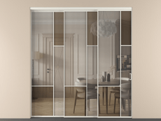 Перегородка Mosaic внутри проёма телескопик синхро 2