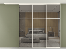 Перегородка Формато вдоль стены на потолок 3 створки с синхронным механизмом