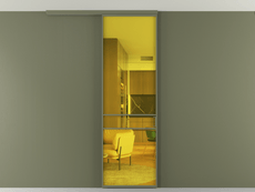 Перегородка Formato вдоль стены на потолок 1 створка