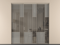 Перегородка Мозаик внутри проёма 3 створки